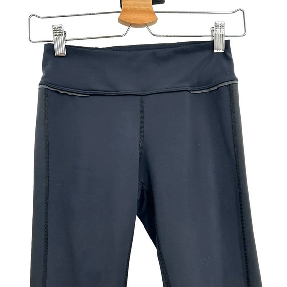 Alala Blocked Ankle Running Tights/Leggings Metallic Silver‎ Black Size XS - Picture 3 of 9